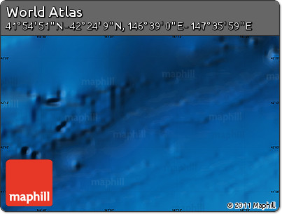 Physical Map of the Area around 42° 9' 30" N, 147° 7' 30" E