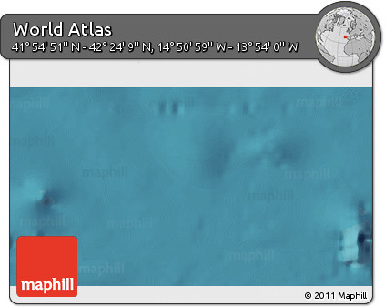 Satellite 3D Map of the Area around 42° 9' 30" N, 14° 22' 30" W