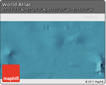Satellite 3D Map of the Area around 42° 9' 30" N, 14° 22' 30" W