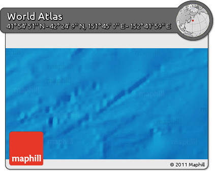 Physical 3D Map of the Area around 42° 9' 30" N, 152° 13' 29" E