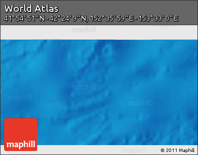 Physical 3D Map of the Area around 42° 9' 30" N, 153° 4' 29" E