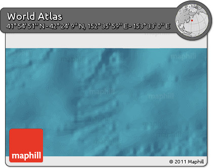 Satellite 3D Map of the Area around 42° 9' 30" N, 153° 4' 29" E