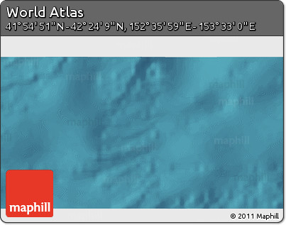 Satellite 3D Map of the Area around 42° 9' 30" N, 153° 4' 29" E