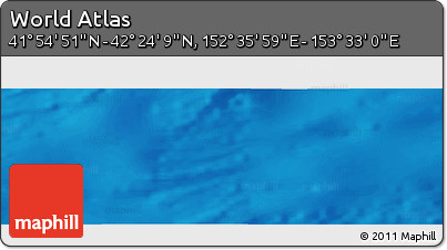 Physical Panoramic Map of the Area around 42° 9' 30" N, 153° 4' 29" E