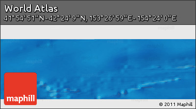 Physical Panoramic Map of the Area around 42° 9' 30" N, 153° 55' 30" E