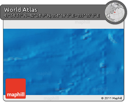 Physical 3D Map of the Area around 42° 9' 30" N, 154° 46' 30" E