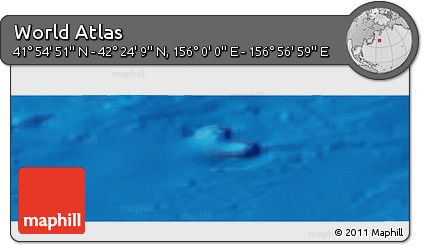 Physical Panoramic Map of the Area around 42° 9' 30" N, 156° 28' 29" E
