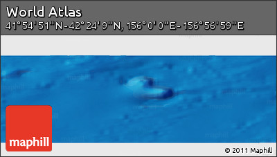 Physical Panoramic Map of the Area around 42° 9' 30" N, 156° 28' 29" E