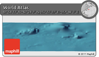 Satellite Panoramic Map of the Area around 42° 9' 30" N, 157° 19' 29" E