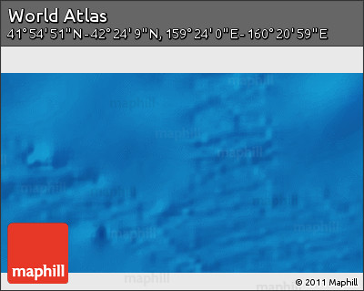 Physical 3D Map of the Area around 42° 9' 30" N, 159° 52' 30" E