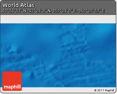 Physical 3D Map of the Area around 42° 9' 30" N, 159° 52' 30" E