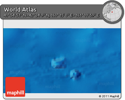 Physical 3D Map of the Area around 42° 9' 30" N, 160° 43' 29" E