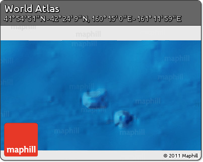 Physical 3D Map of the Area around 42° 9' 30" N, 160° 43' 29" E