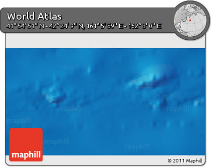 Physical 3D Map of the Area around 42° 9' 30" N, 161° 34' 29" E