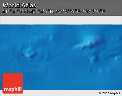 Physical 3D Map of the Area around 42° 9' 30" N, 161° 34' 29" E