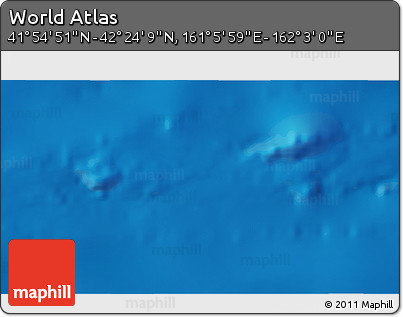 Physical 3D Map of the Area around 42° 9' 30" N, 161° 34' 29" E