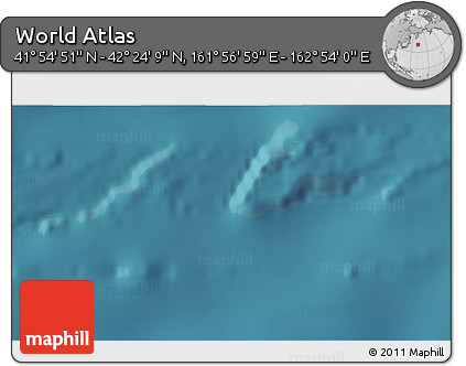 Satellite 3D Map of the Area around 42° 9' 30" N, 162° 25' 30" E