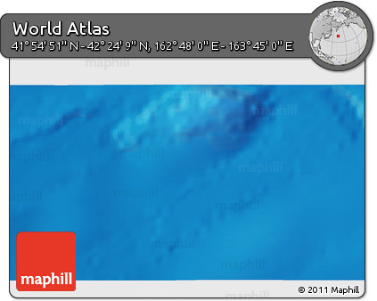 Physical 3D Map of the Area around 42° 9' 30" N, 163° 16' 30" E
