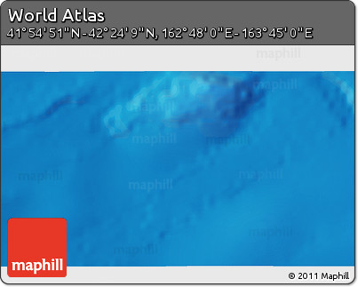 Physical 3D Map of the Area around 42° 9' 30" N, 163° 16' 30" E
