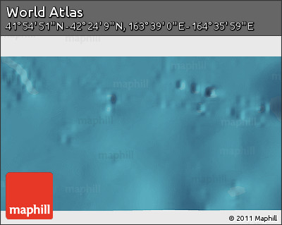 Satellite 3D Map of the Area around 42° 9' 30" N, 164° 7' 30" E