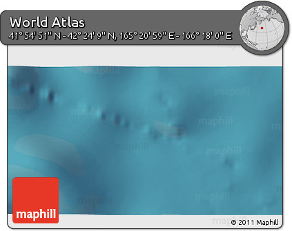 Satellite 3D Map of the Area around 42° 9' 30" N, 165° 49' 29" E
