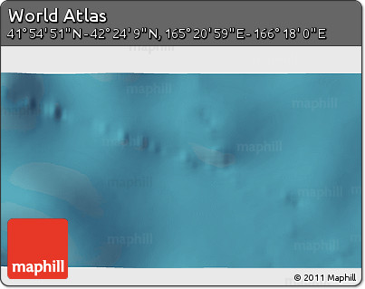 Satellite 3D Map of the Area around 42° 9' 30" N, 165° 49' 29" E