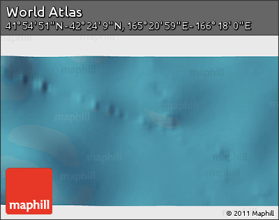 Satellite 3D Map of the Area around 42° 9' 30" N, 165° 49' 29" E