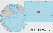 Gray Location Map of the area around 42° 9' 30" N, 165° 49' 29" E