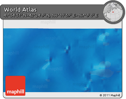 Physical 3D Map of the Area around 42° 9' 30" N, 166° 40' 30" E