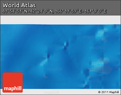 Physical 3D Map of the Area around 42° 9' 30" N, 166° 40' 30" E
