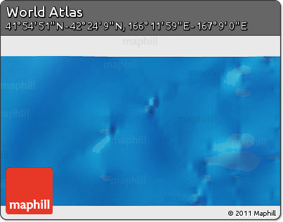 Physical 3D Map of the Area around 42° 9' 30" N, 166° 40' 30" E