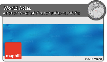 Physical Panoramic Map of the Area around 42° 9' 30" N, 167° 31' 30" E