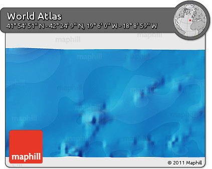 Political 3D Map of the Area around 42° 9' 30" N, 18° 37' 30" W