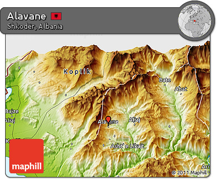 Physical 3D Map of Alavane