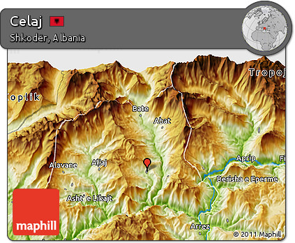 Physical 3D Map of Celaj