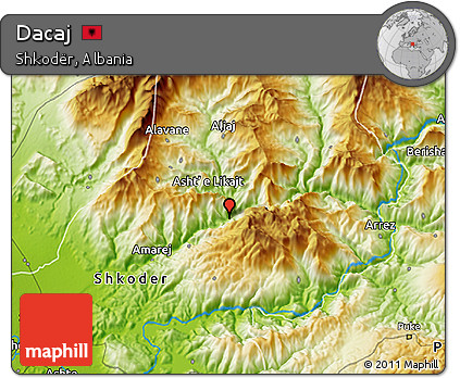 Physical 3D Map of Dacaj