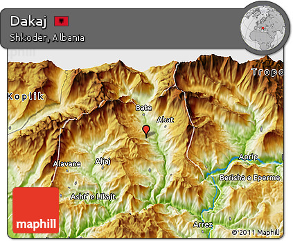 Physical 3D Map of Dakaj