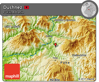 Physical 3D Map of Dushnez