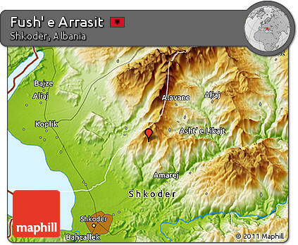 Physical 3D Map of Fush' E Arrasit