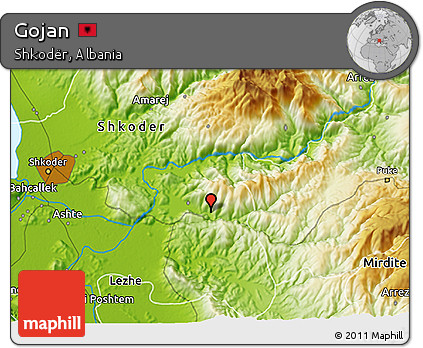 Physical 3D Map of Gojan