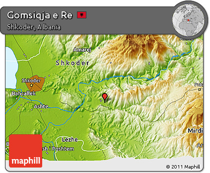 Physical 3D Map of Gomsiqja E Re