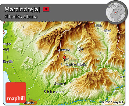 Physical 3D Map of Martindrejaj