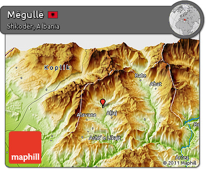 Physical 3D Map of Mëgullë