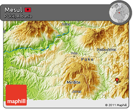 Physical 3D Map of Mesul