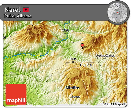 Physical 3D Map of Narel