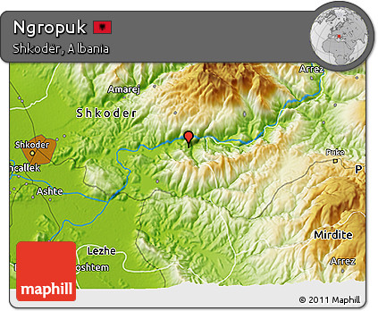Physical 3D Map of Ngropuk