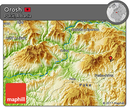 Physical 3D Map of Orosh