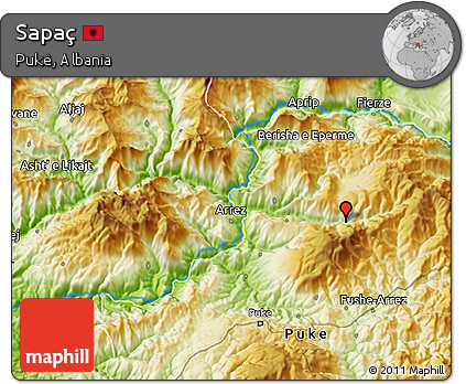 Physical 3D Map of Sapaç