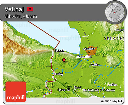 Physical 3D Map of Velinaj