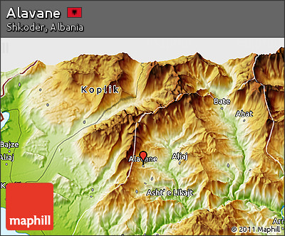 Physical 3D Map of Alavane